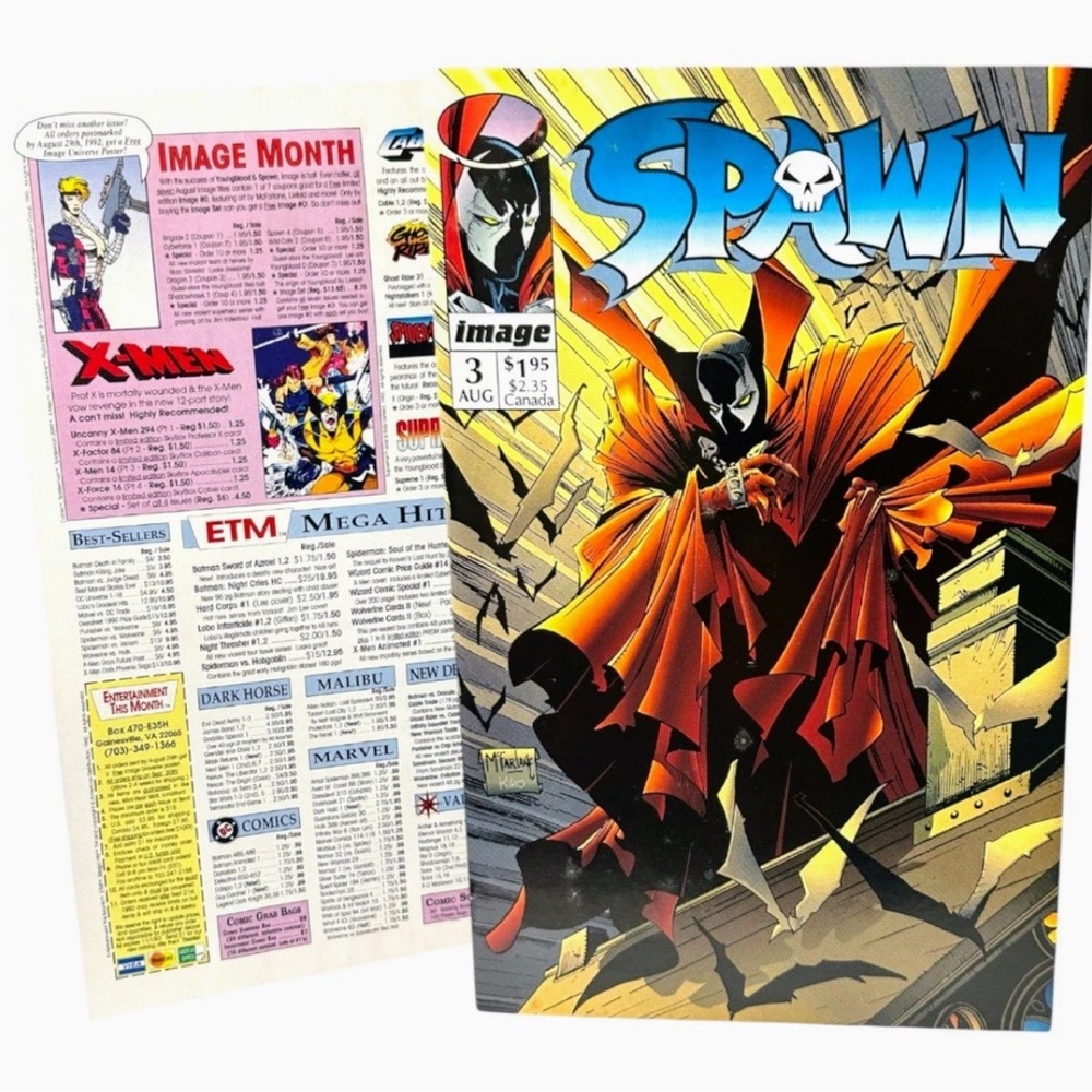 SPAWN #3 image August 1992 Todd McFarlane Comic Book - Mint Vintage - Rare
